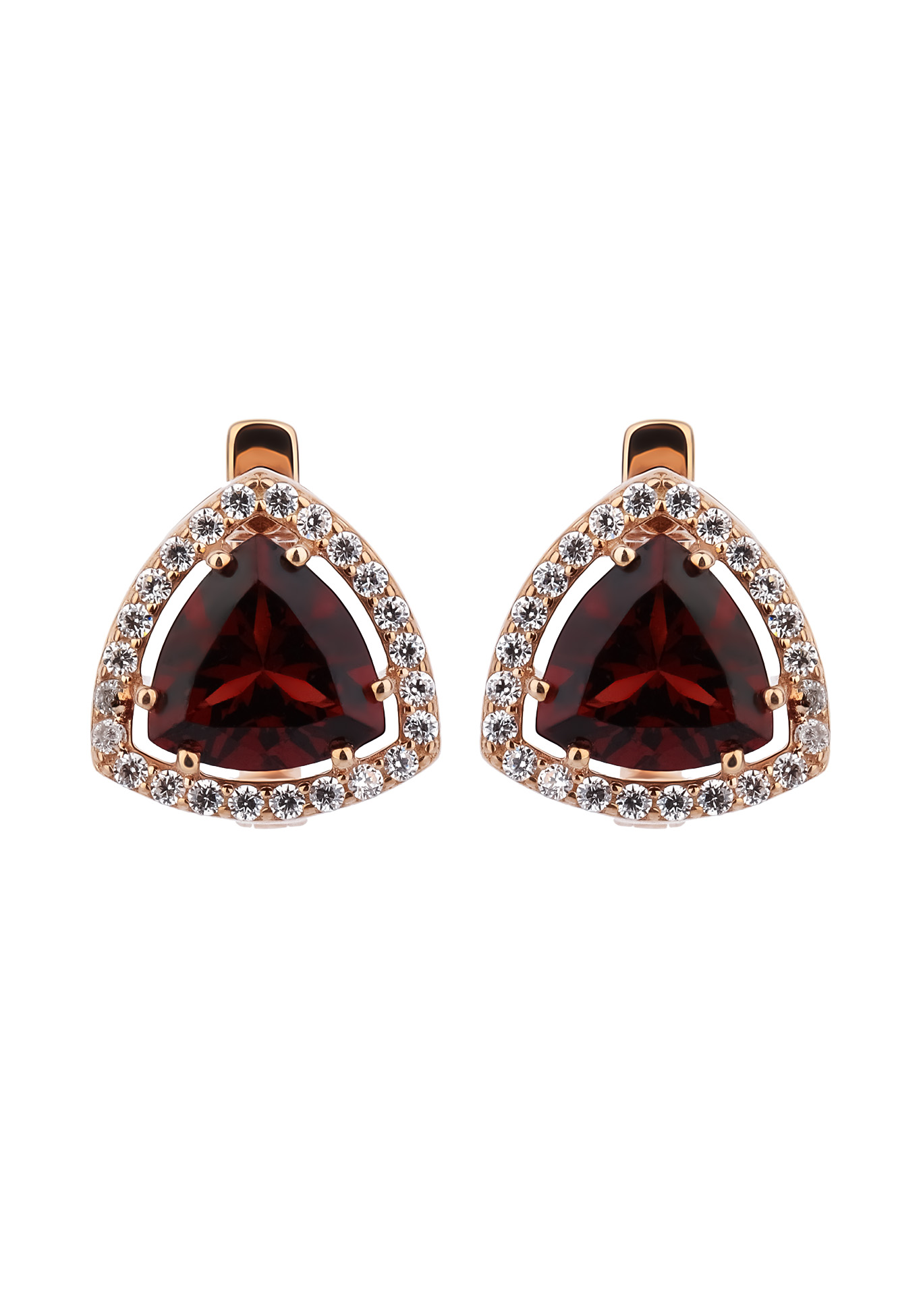 

Серьги серебряные "Аида", Красный;бесцветный