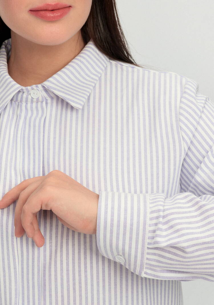 Рубашка прямая на пуговицах шир.  750, рис. 19