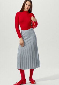 Юбка А-силуэта на резинке с имитацией плиссе