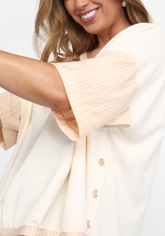 Туника комбинированная на пуговицах шир.  580, рис. 2