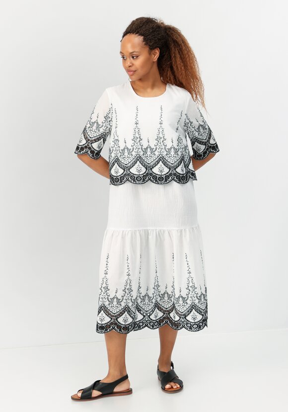 Платье свободного кроя с вышивкой шир.  580, рис. 8