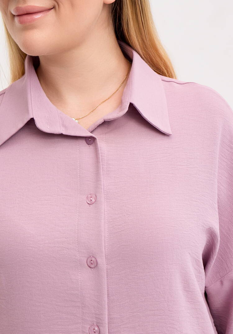 Рубашка свободного кроя с ассиметричным низом шир.  750, рис. 23