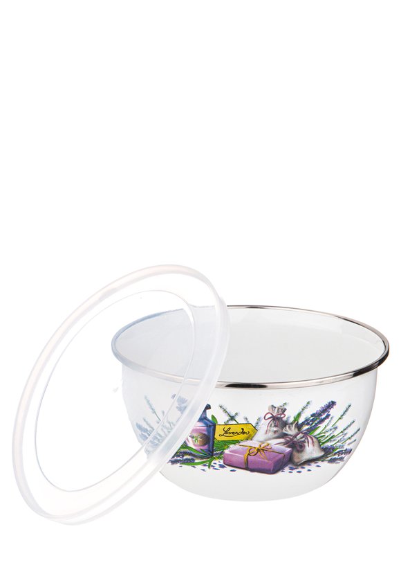 Набор из 3 эмалированных мисок с крышками шир.  580, рис. 3