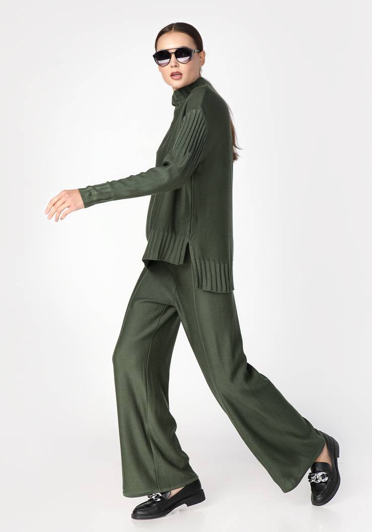 Брюки женские широкие однотонные шир.  750, рис. 3