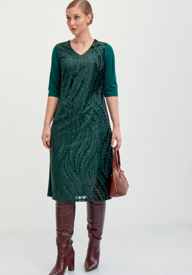 Платье из панбархата и трикотажа шир.  750, рис. 15