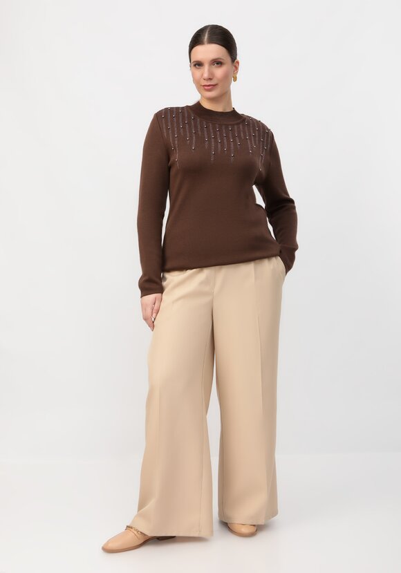 Джемпер с жемчугом и метанитью шир.  580, рис. 6