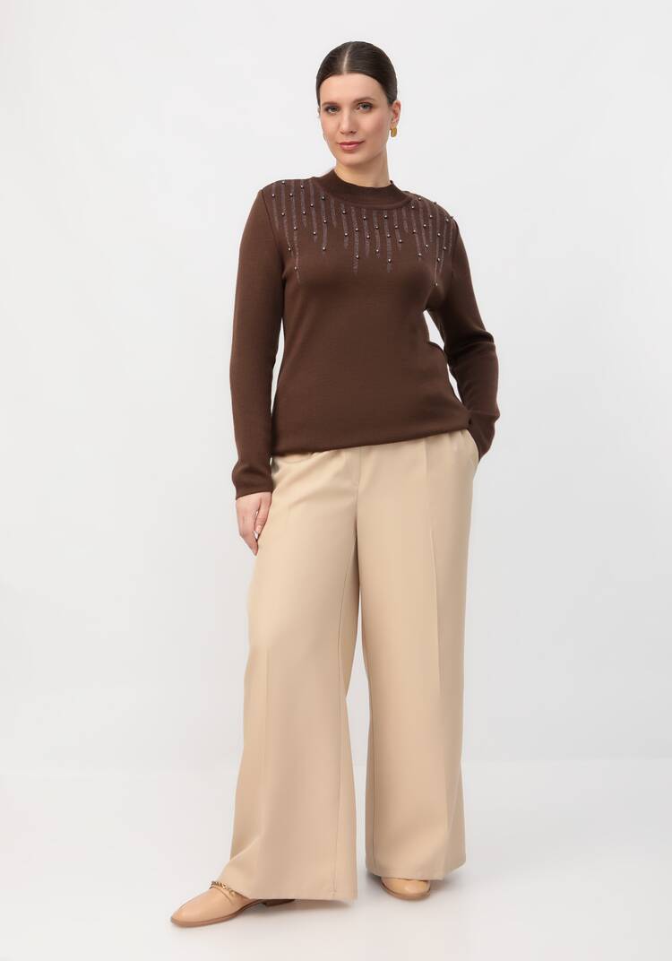 Джемпер с жемчугом и метанитью шир.  750, рис. 6