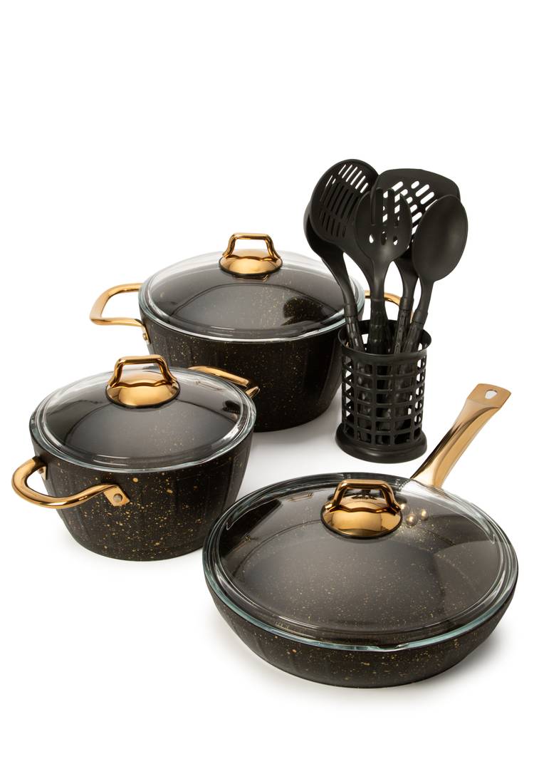 Набор посуды Black Gold, 12 предметов шир.  750, рис. 1