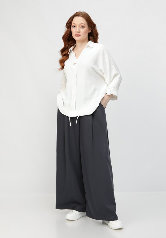 Блуза с патой на рукавах шир.  580, рис. 17