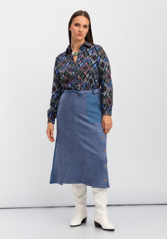 Юбка комбинированная на эластичной ленте шир.  580, рис. 26