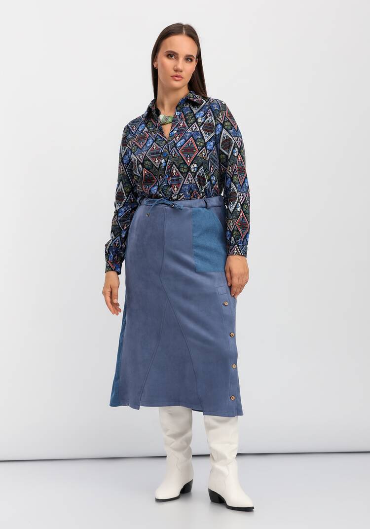 Юбка комбинированная на эластичной ленте шир.  750, рис. 26