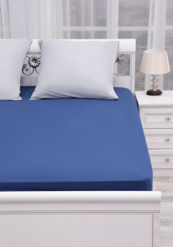 Простыня на резинке из поплина Облако снов шир.  580, рис. 21