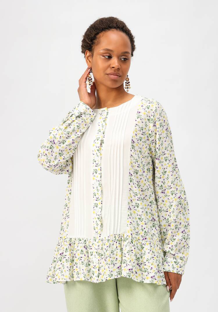 Блуза со складками впереди шир.  750, рис. 9