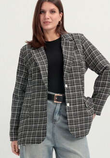 Жакет из твида однобортный
