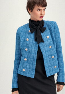 Пиджак двубортный твидовый