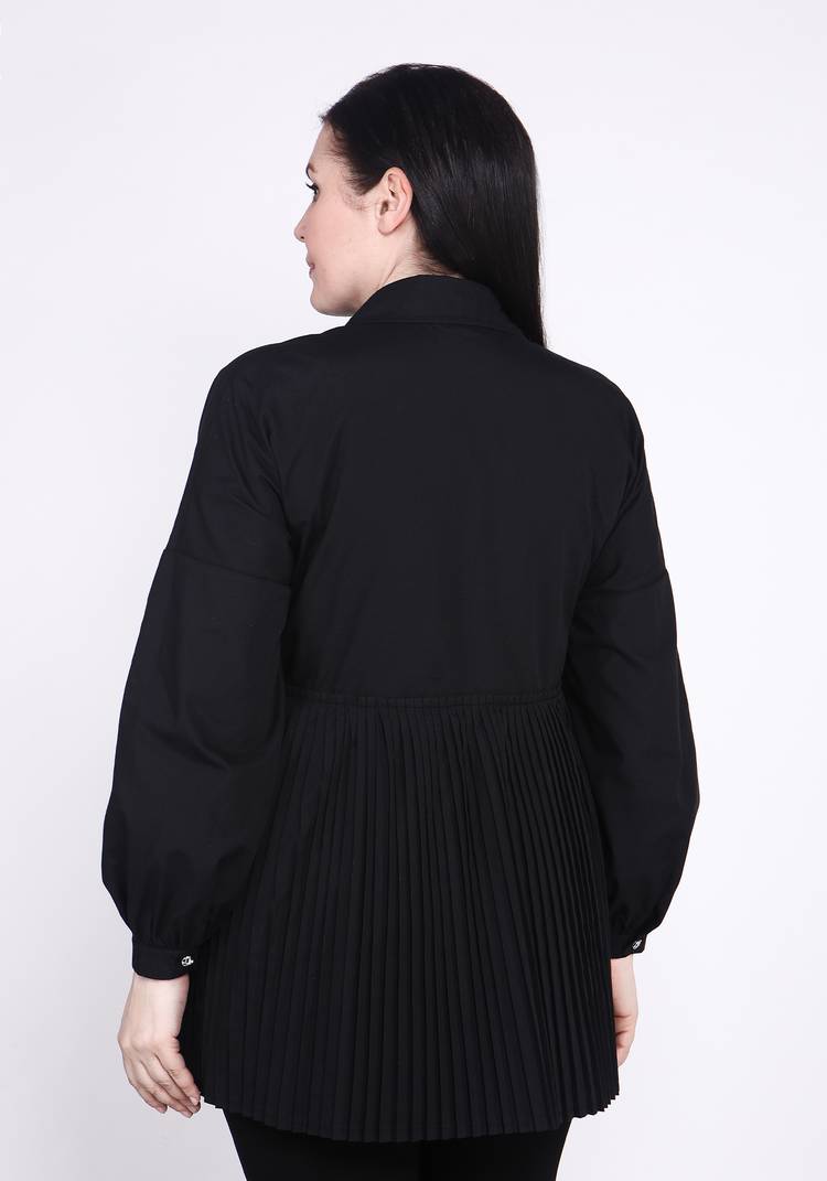 Блуза с плиссированной баской шир.  750, рис. 7