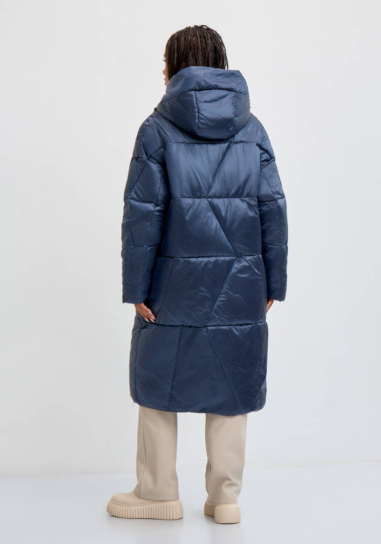 Пальто зимнее с мерцающей тканью шир.  750, рис. 3