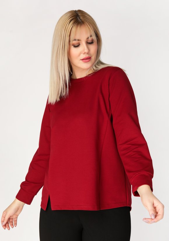 Свитшот с разрезами в рельефах шир.  580, рис. 1