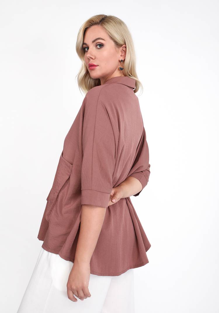 Блуза с объемными карманами шир.  750, рис. 6