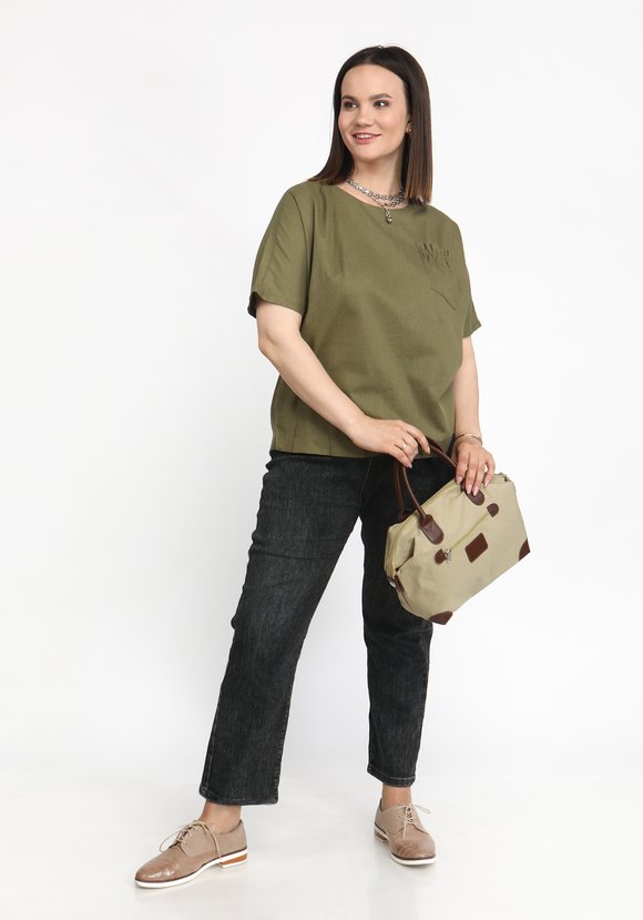 Блуза с декоративным карманом шир.  580, рис. 1