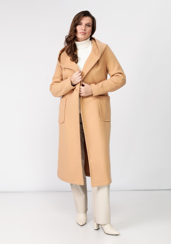 Пальто удлиненное с поясом шир.  580, рис. 16