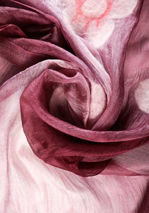 Палантин из шелка ручной работы шир.  580, рис. 2