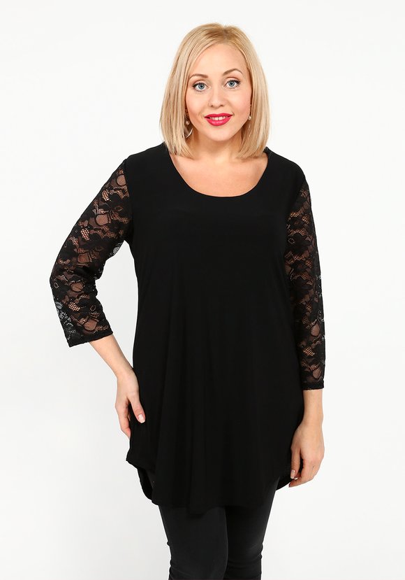 Туника с гипюровыми рукавами шир.  580, рис. 15