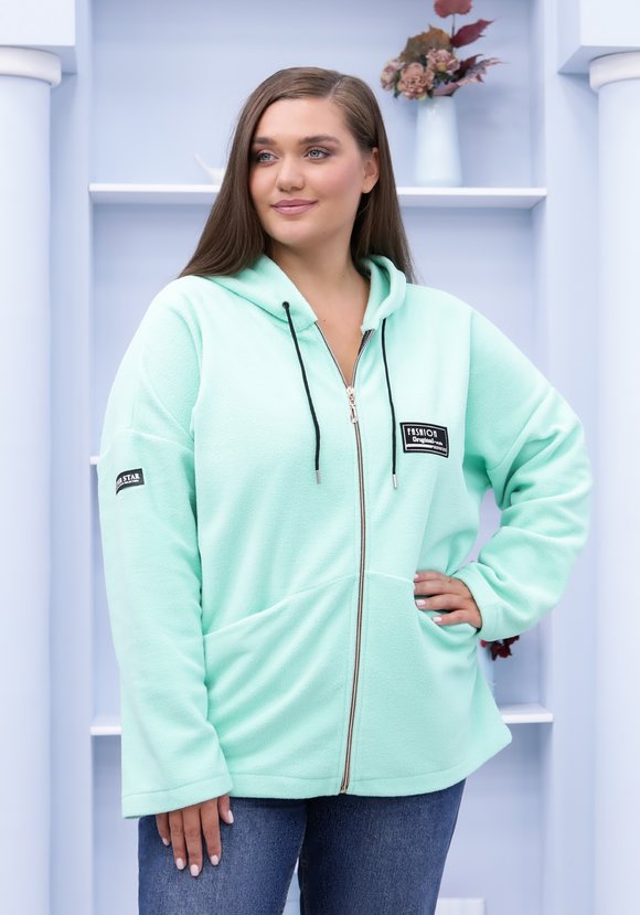 Толстовка на молнии из флиса шир.  580, рис. 10