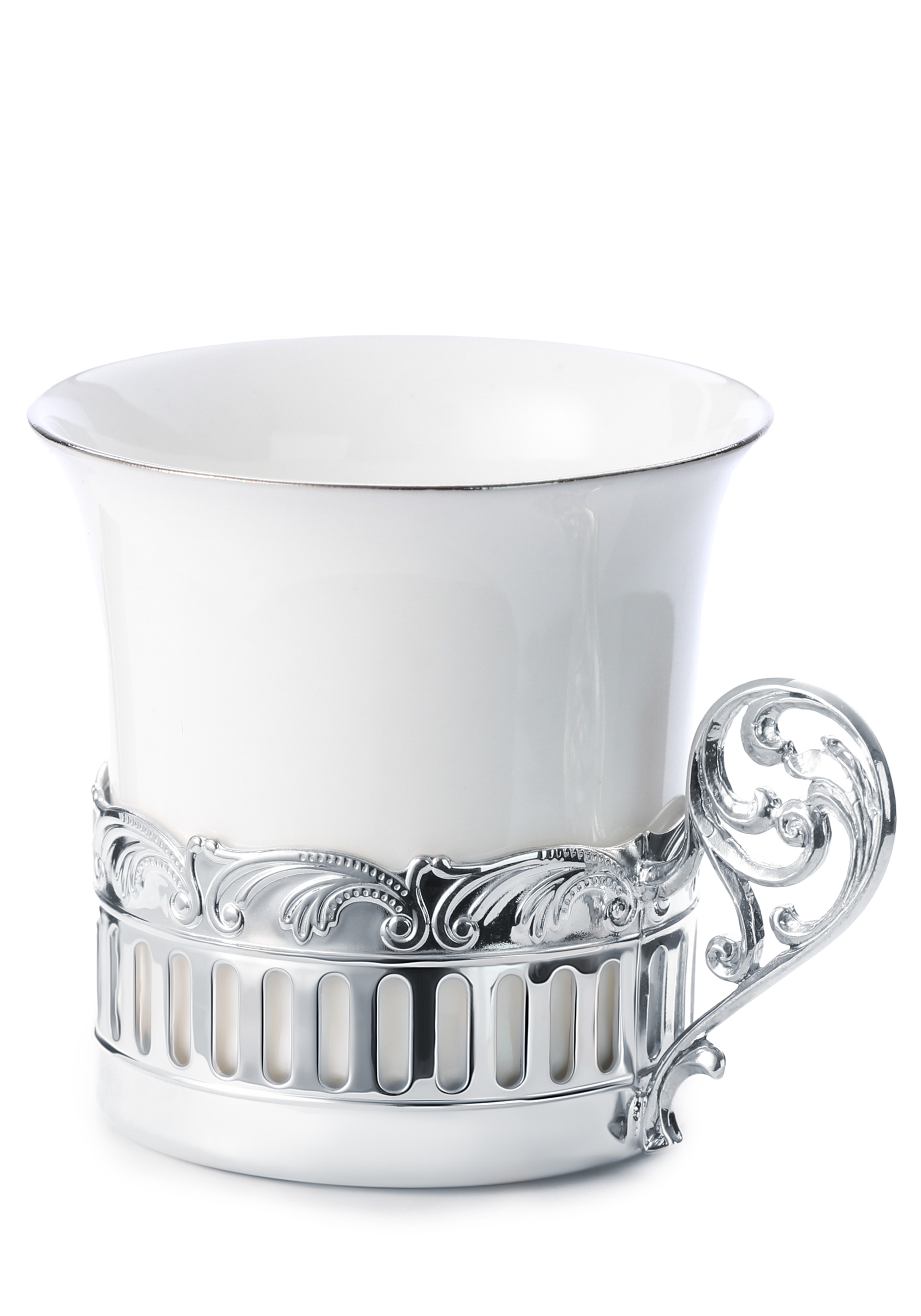 цена Кофейная чашка Богема фарфор, серебро