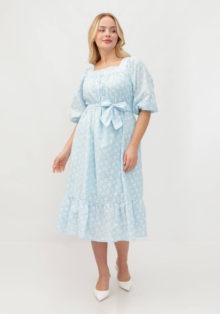 Платье с имитацией вышивки шир.  750, рис. 1