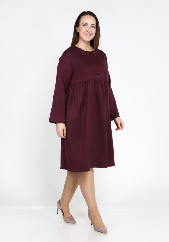 Платье миди с функциональными карманами шир.  580, рис. 1