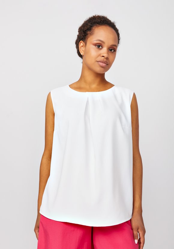 Блуза с декоративными складками Летиция шир.  580, рис. 4