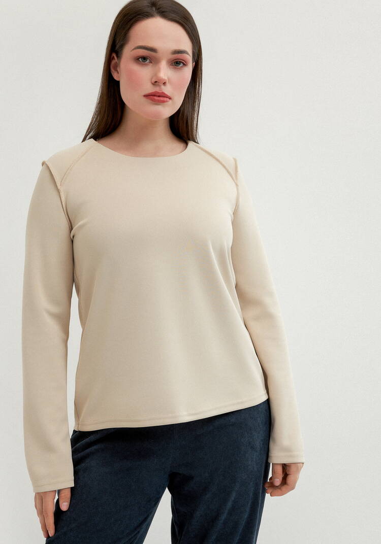 Лонгслив с конструктивным кроем шир.  750, рис. 4