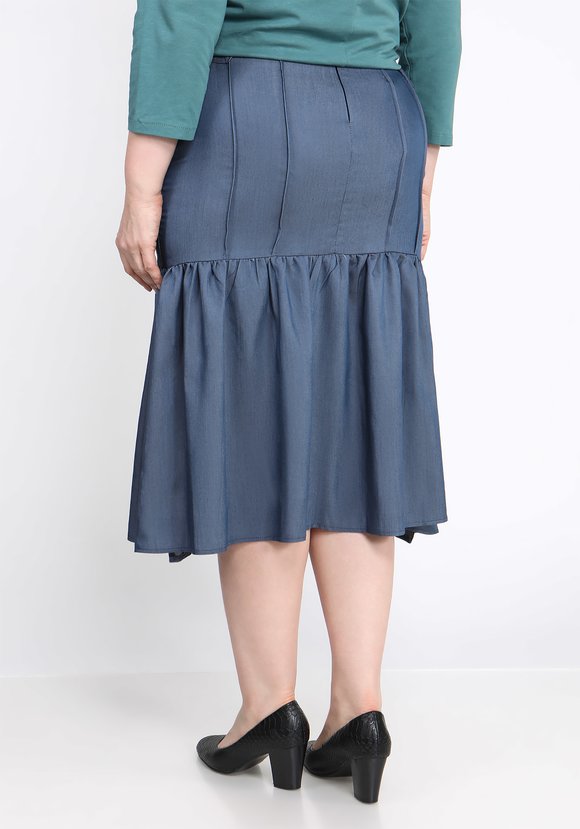 Юбка джинсовая с пуговицами шир.  580, рис. 2