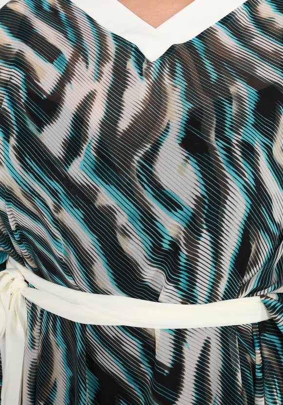 Накидка с принтом и поясом шир.  580, рис. 4