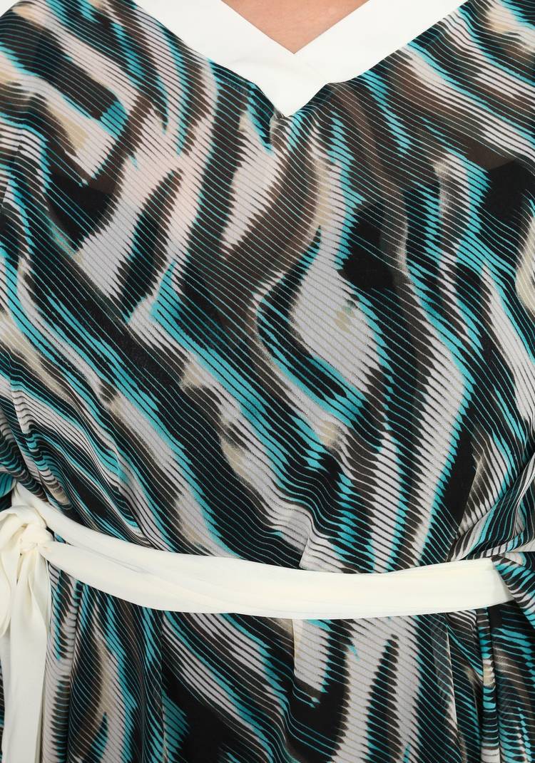 Накидка с принтом и поясом шир.  750, рис. 4