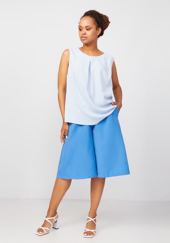 Блуза с декоративными складками Летиция шир.  580, рис. 7