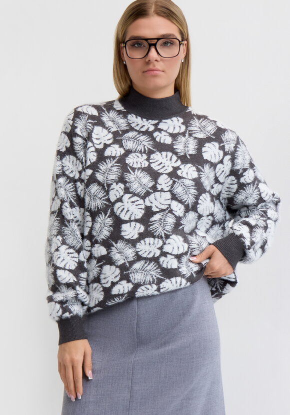 Туника пушистая с принтом шир.  580, рис. 1