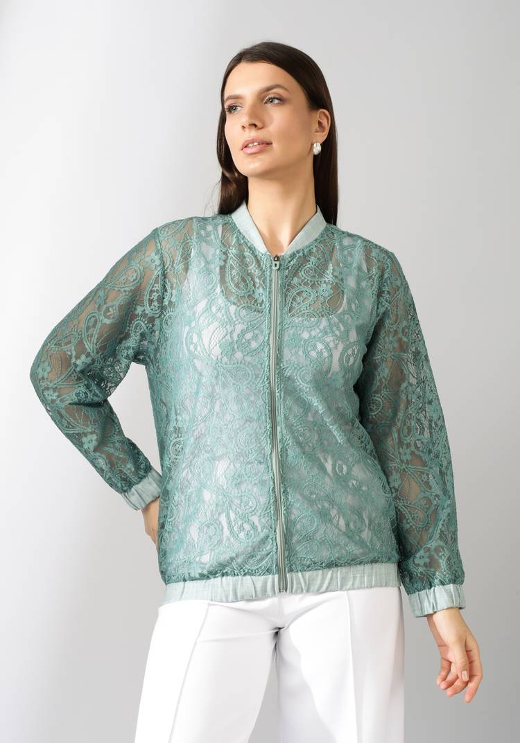 Бомбер из кружевной ткани шир.  750, рис. 1