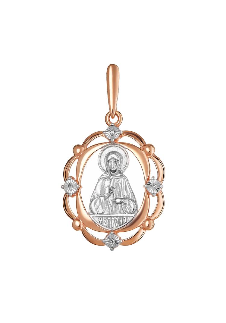 Серебряная подвеска-иконка Святой лик шир.  750, рис. 2