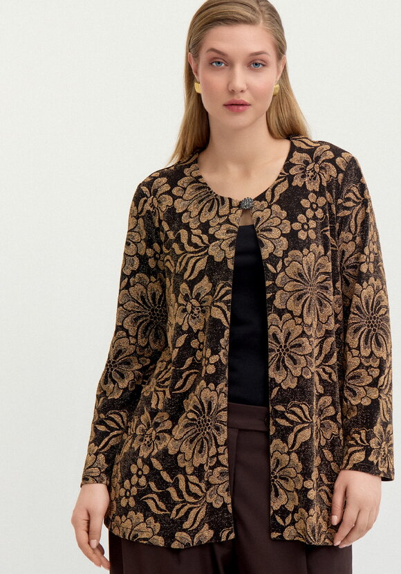 Кардиган с рисунком из люрекса шир.  580, рис. 9