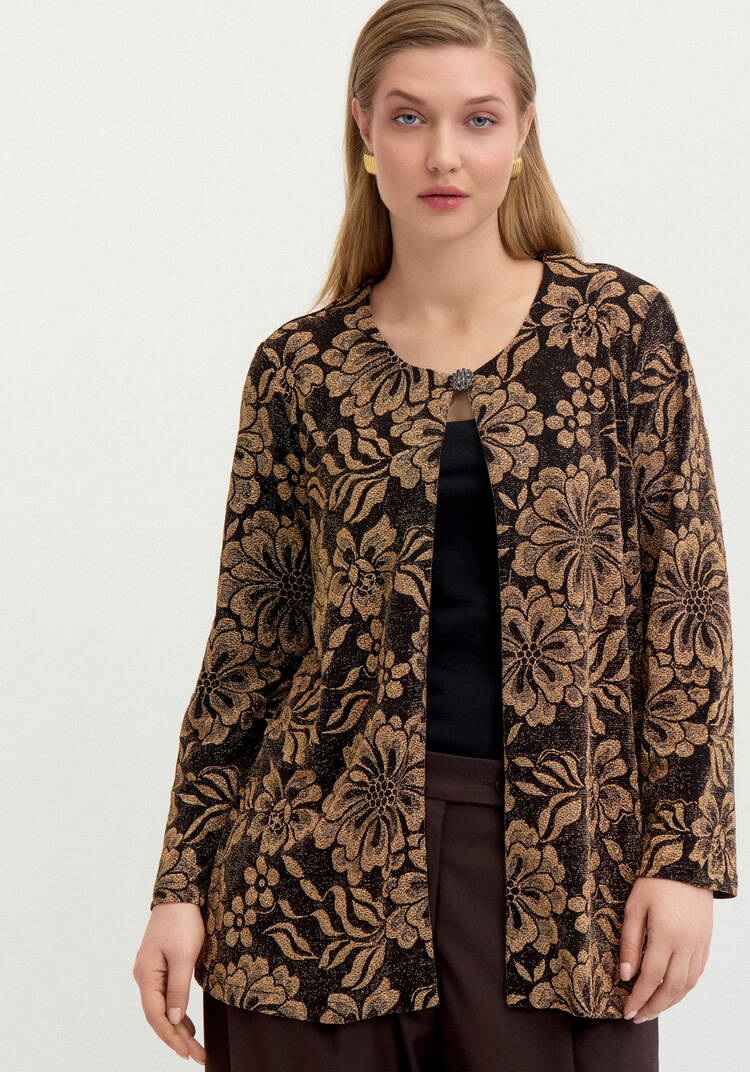 Кардиган с рисунком из люрекса шир.  750, рис. 9