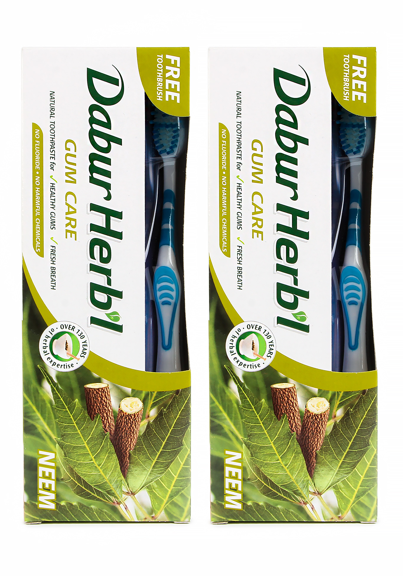 

Зубная паста Dabur 2 шт. + 2 щетки, С экстрактом дерева ним