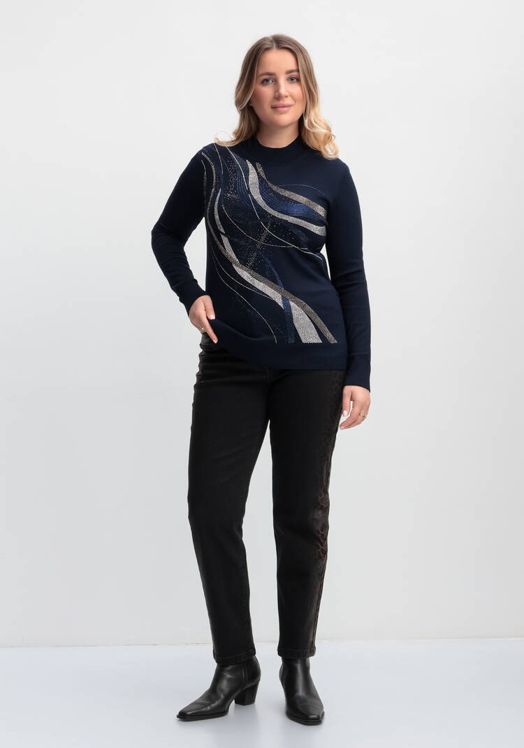 Джемпер с рисунком из страз шир.  750, рис. 8