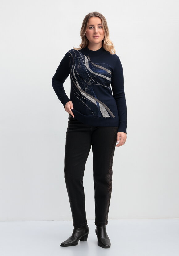 Джемпер с рисунком из страз шир.  580, рис. 8