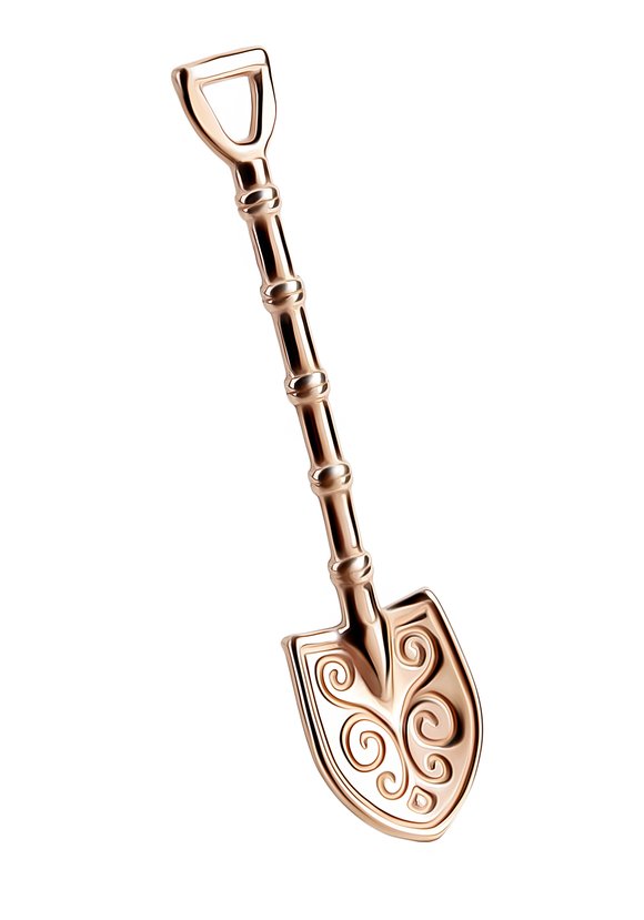 Серебряный сувенир Денежная лопата шир.  580, рис. 3