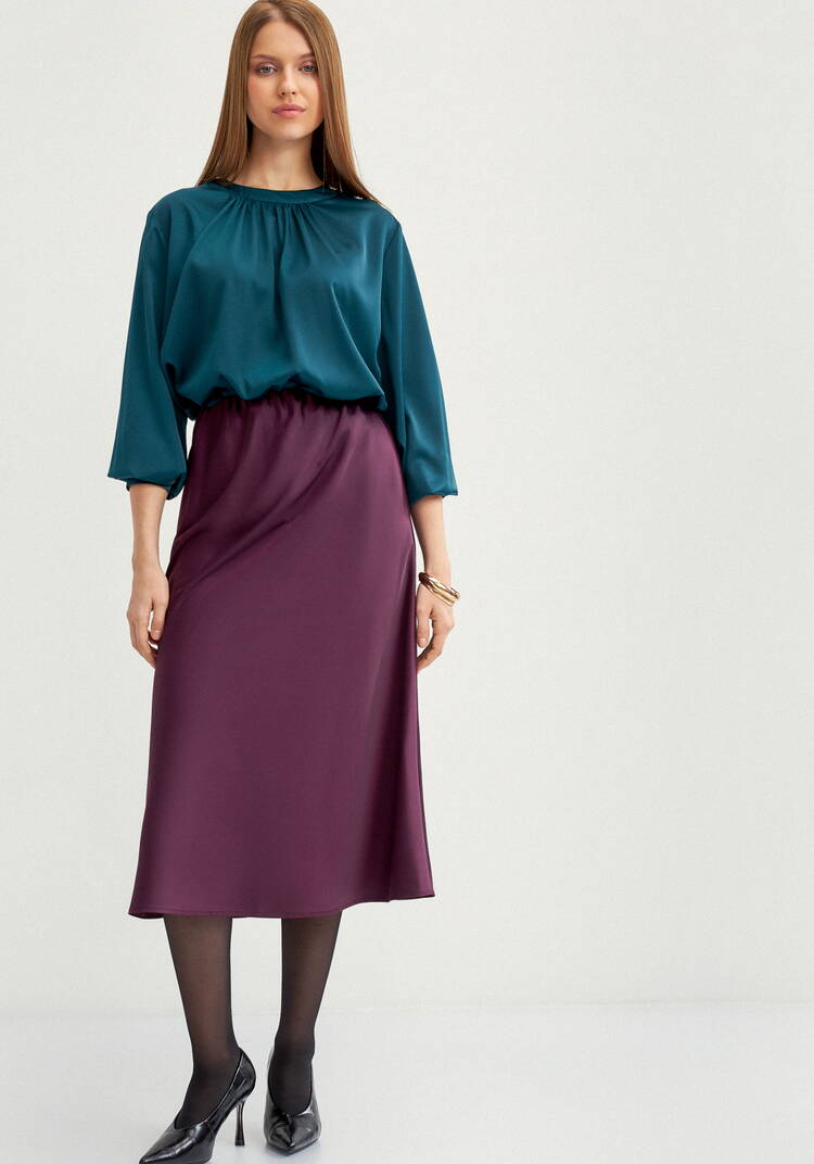 Юбка с резинкой в поясе cвободная шир.  750, рис. 15