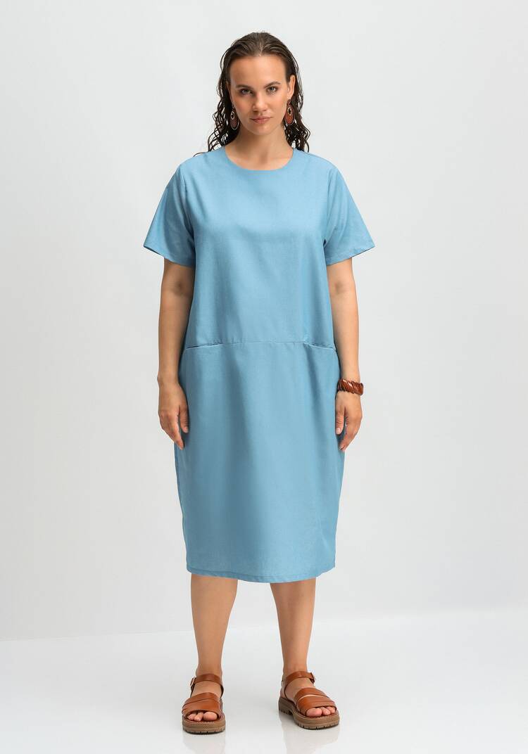 Платье свободного кроя с потайными карманами шир.  750, рис. 12