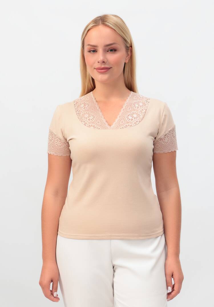 Майка женская с кружевом Радмила шир.  750, рис. 11