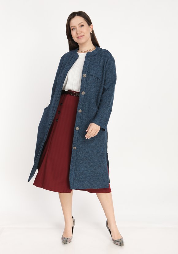 Пальто на пуговицах с объемными карманами шир.  580, рис. 8